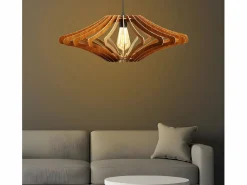 Best OZAIA Lámpara de MDF - D. 59 x Alt. 55 cm - Marrón - FARITA Color natural oscuro