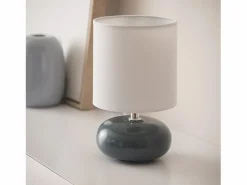 New Ledkia Lámpara de Mesa Cerámica Ava Marino Azul