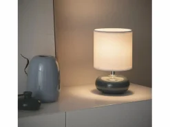 New Ledkia Lámpara de Mesa Cerámica Ava Marino Azul