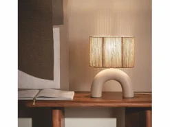 Ledkia Lámpara de Mesa Cerámica y Cuerda Natural Callie Beige