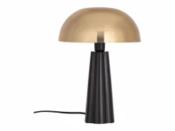 OZAIA Lámpara de mesa con forma de seta en metal, D. 31 x H.42 cm, y negro, RANDALL