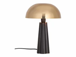 OZAIA Lámpara de mesa con forma de seta en metal, D. 31 x H.42 cm, y negro, RANDALL