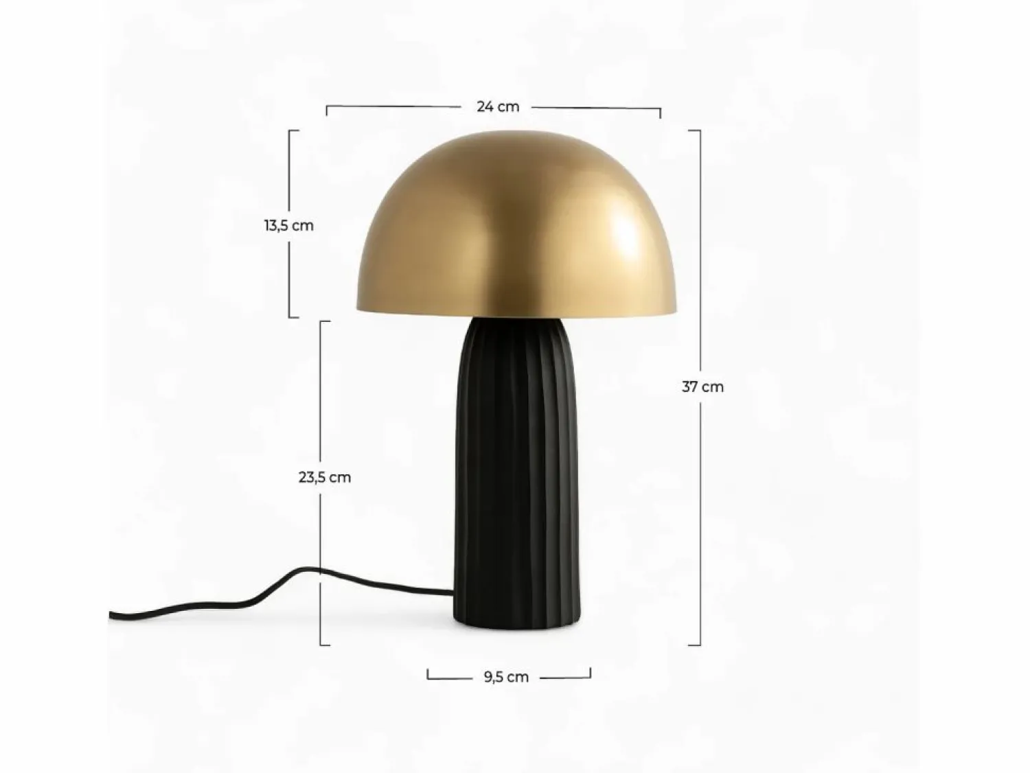 Sale Rendez-Vous Déco Lámpara de mesa de metal negro y dorado - Joy Negro / Dorado