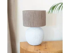 New Lámpara de mesa de yute y papel - Nina Lámpara De Mesa