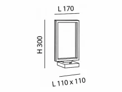 Lámpara de mesa LED BARD 15W Corten 3394-30-361 Fabas Luce Marru00f3n