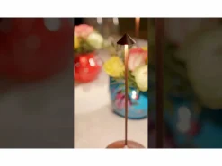 Discount Lámpara de mesa LED inalámbrica recargable y regulable Pina Pro Corten Azafrán Lámpara De Mesa
