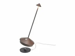 Discount Lámpara de mesa LED inalámbrica recargable y regulable Pina Pro Corten Azafrán Lámpara De Mesa