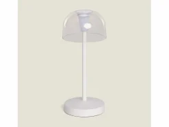 New Ledkia Lámpara de Mesa LED Portátil para Exterior Metal con Batería Recargable Lendora Blanco