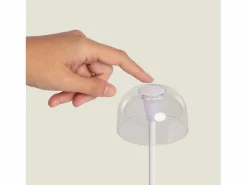 New Ledkia Lámpara de Mesa LED Portátil para Exterior Metal con Batería Recargable Lendora Blanco