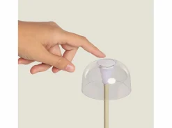 Ledkia Lámpara de Mesa LED Portátil para Exterior Metal con Batería Recargable Lendora