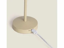 Ledkia Lámpara de Mesa LED Portátil para Exterior Metal con Batería Recargable Lendora