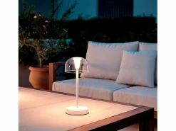 Ledkia Lámpara de Mesa LED Portátil para Exterior Metal con Batería Recargable Lendora