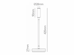 Sale Lámpara de mesa LED Stem 5W negra, luz cálida, carga inalámbrica y cabezal ajustable Lámpara De Escritorio
