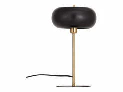 OZAIA Lámpara de mesa metálica, D. 26 x H.50 cm, Dorado y negro, KERRY