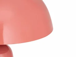 Online OZAIA Lámpara de mesa seta de metal, D. 39 x A.52 cm, brillante, LARKIN Rosa