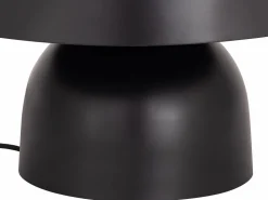 Clearance OZAIA Lámpara de mesa tipo seta de metal, D. 31 x Alt. 25 cm, , SIDNEY Negro