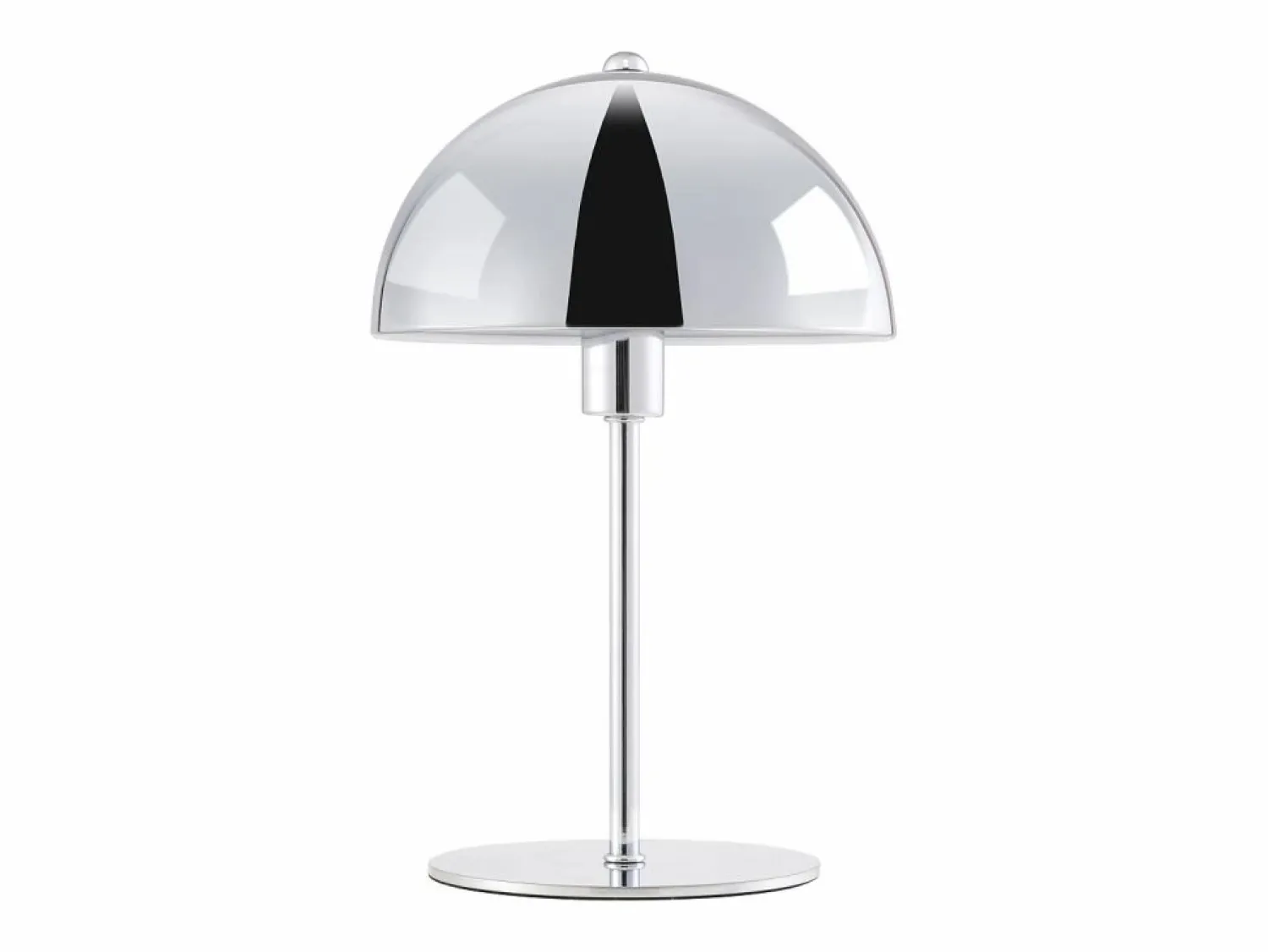 OZAIA Lámpara de mesa tipo seta de metal - D. 20 x Alt. 30 cm - Cromo - ONTARIO Plateado