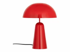 New OZAIA Lámpara de mesa tipo seta de metal, D. 39 x Alt. 52 cm, brillante, LARKIN Rojo