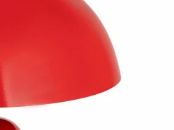 New OZAIA Lámpara de mesa tipo seta de metal, D. 39 x Alt. 52 cm, brillante, LARKIN Rojo