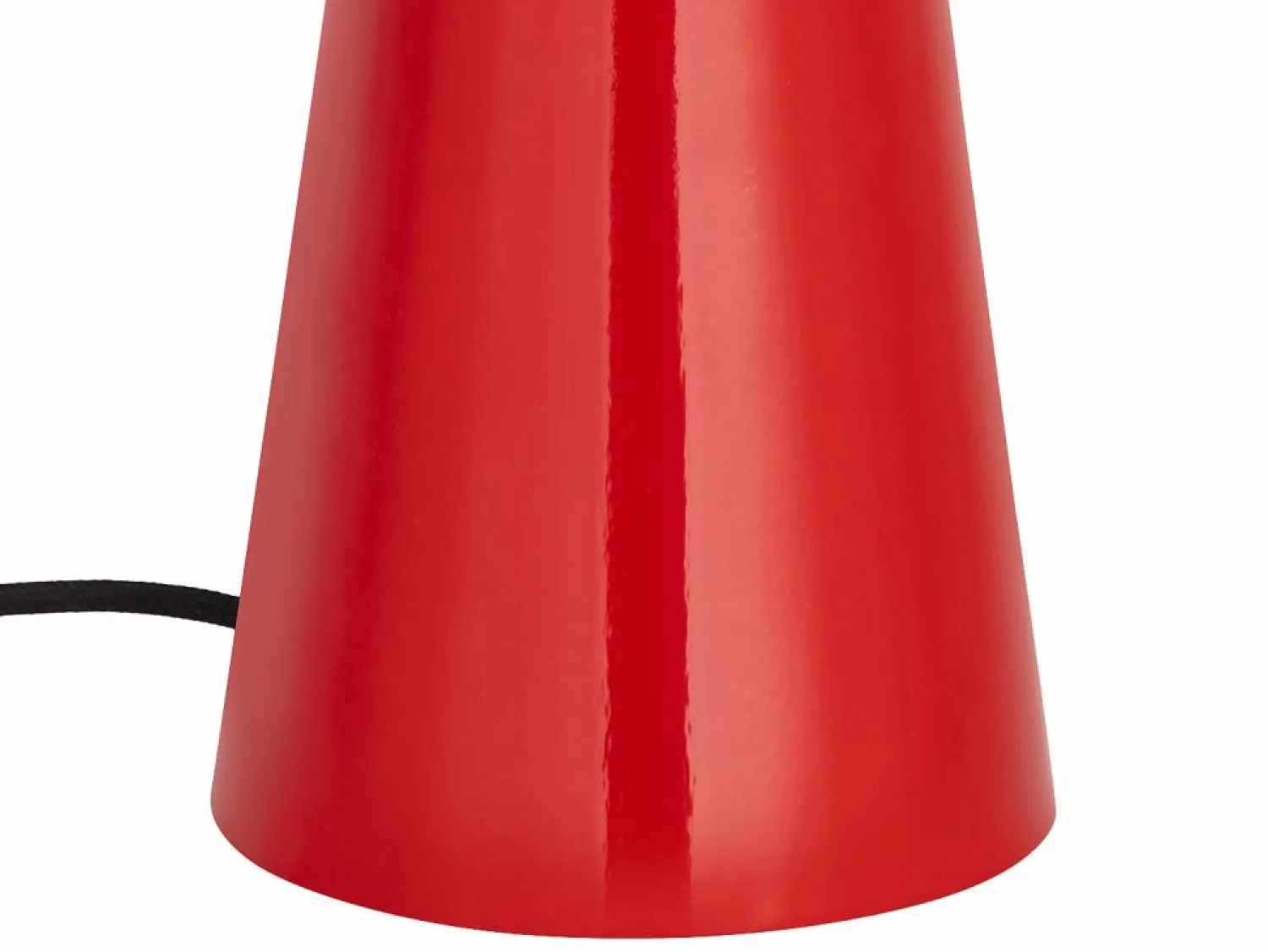 New OZAIA Lámpara de mesa tipo seta de metal, D. 39 x Alt. 52 cm, brillante, LARKIN Rojo