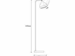 Outlet Lámpara de metal - lámpara H. 120 cm - y cobre - YILDO Lámpara De Pie