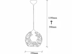 OZAIA Lámpara de metal de altura ajustable CELINDRA - D. 25 x Alt. 39/119 cm -