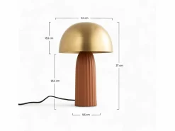 Sale Lámpara de metal terracota y dorado - Joy Lámpara De Mesa