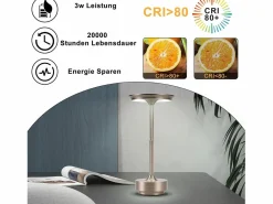 Outlet Lámpara de noche inalámbrica , lámpara de mesa LED a batería, lámpara táctil regulable con batería recargable por USB, paquete de 2 Lámpara De Mesa