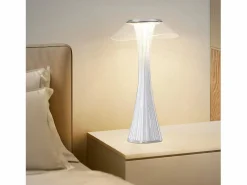 NETTLIFE Lámpara de noche LED táctil regulable USB con 3 niveles de brillo Lámpara de mesa para dormitorio