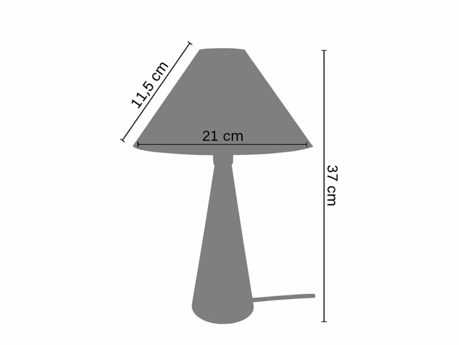 Clearance Lámpara de noche ,metal,madera, ,A37xD21xP21cm Lámpara De Mesa