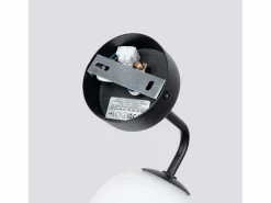 Outlet Sollux Lighting Lámpara de pared Bealy minimalista de acero/vidrio - 1 fuentes luminosas 3000K - L.10 x A.21 cm - /blanco Negro