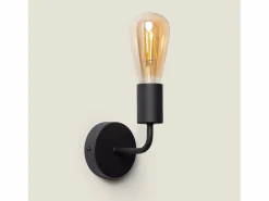 Lámpara de Pared de Metal Jayso Negro Aplique Para Pared