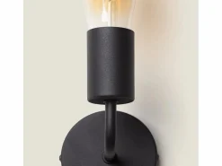 Lámpara de Pared de Metal Jayso Negro Aplique Para Pared