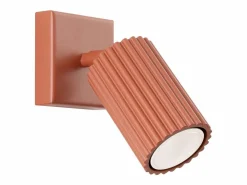 Sollux Lighting Lámpara de pared Gloow minimalista de aluminio - 1 fuentes luminosas 4000K - L.8 x A.8 cm - ocre Rojo