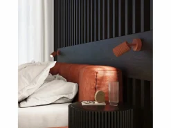 Sollux Lighting Lámpara de pared Gloow minimalista de aluminio - 1 fuentes luminosas 4000K - L.8 x A.8 cm - ocre Rojo