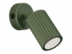 Sollux Lighting Lámpara de pared Gloow minimalista de aluminio - 1 fuentes luminosas 3000K - L.8 x A.16 cm - oliva