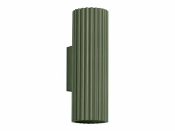 Hot Lámpara de pared Gloow minimalista de aluminio - 2 fuentes luminosas 4000K - L.6,5 x A.20 cm - oliva Aplique Para Pared