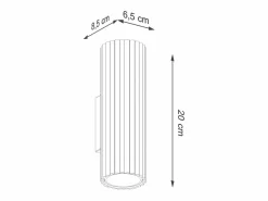 Hot Lámpara de pared Gloow minimalista de aluminio - 2 fuentes luminosas 4000K - L.6,5 x A.20 cm - oliva Aplique Para Pared