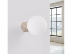 Sollux Lighting Lámpara De Pared Halo Moderno De Aluminio/Vidrio - 1 Fuentes Luminosas - L.12 X A.12 Cm - Gris Pardo