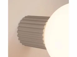 Sollux Lighting Lámpara De Pared Halo Moderno De Aluminio/Vidrio - 1 Fuentes Luminosas - L.12 X A.12 Cm - Gris Pardo