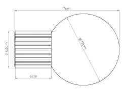 Hot Sollux Lighting Lámpara De Pared Halo Moderno De Aluminio/Vidrio - 1 Fuentes Luminosas - L.12 X A.12 Cm - Moca Marru00f3n