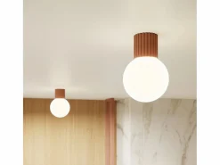 Hot Sollux Lighting Lámpara De Pared Halo Moderno De Aluminio/Vidrio - 1 Fuentes Luminosas - L.12 X A.12 Cm - Moca Marru00f3n