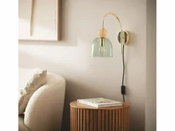 Ledkia Lámpara de Pared Metal y Cristal Baudelaire Verde
