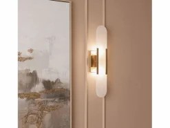 Ledkia Lámpara de Pared Metal y Mármol Nandra
