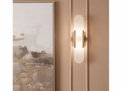 Ledkia Lámpara de Pared Metal y Mármol Nandra