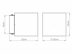 Outlet Sollux Lighting Lámpara de pared Orbis industrial de concreto - 1 fuentes luminosas - L.10 x A.10 cm - oliva Verde