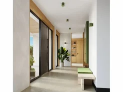 Outlet Sollux Lighting Lámpara de pared Orbis industrial de concreto - 1 fuentes luminosas - L.10 x A.10 cm - oliva Verde