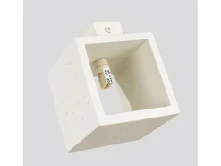 New Sollux Lighting Lámpara de pared Quad industrial de concreto - 1 fuentes luminosas - L.10 x A.10 cm - Beige