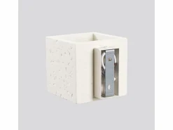 New Sollux Lighting Lámpara de pared Quad industrial de concreto - 1 fuentes luminosas - L.10 x A.10 cm - Beige