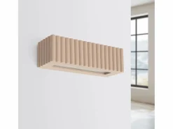 Outlet Sollux Lighting Lámpara de pared Rigata moderno de cerámica - 1 fuentes luminosas - L.34 x A.10 cm - pardo Gris